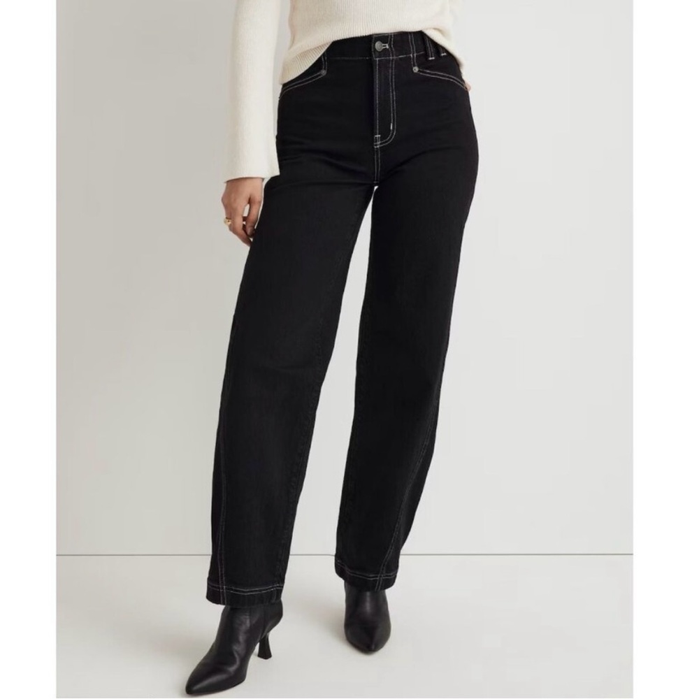 Madewell The Perfect Vintage Wide Leg Jeans Size 24T Black